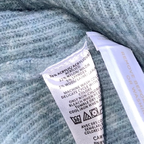 LOU GREY ribbed sage sweater /vented sides/zip neck/soft!  L - Picture 3 of 5